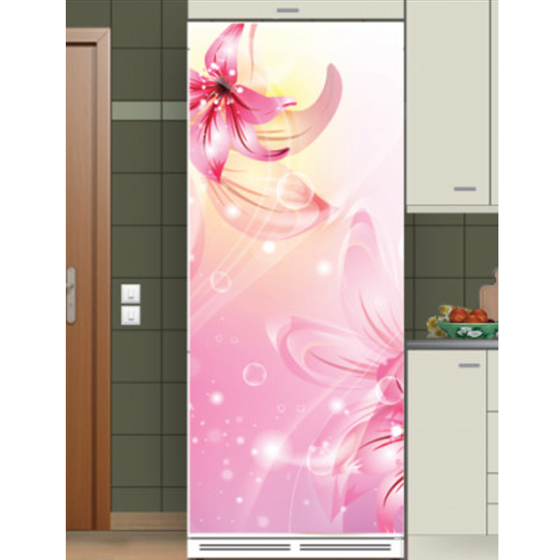 Αυτοκόλλητο ψυγείου Ροζ λουλούδια